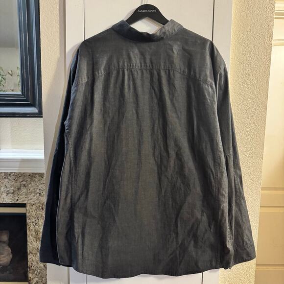 Triple Aught Design Made in USA Charcoal LS Button Down Shirt Men’s Sz 3XL Metal - Picture 2 of 7